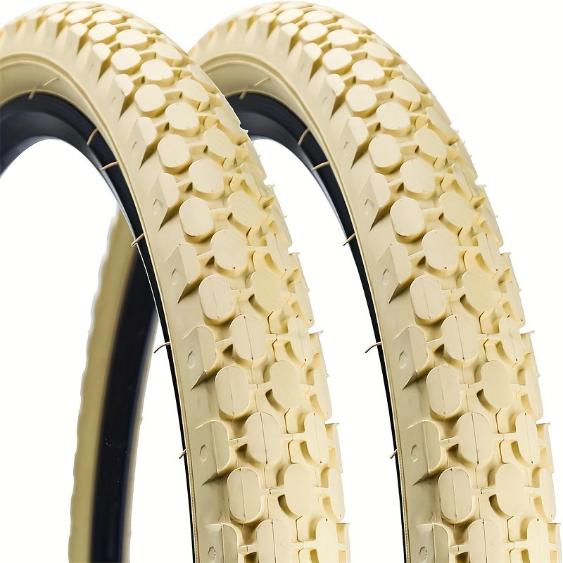 1pc/2pcs 26" Foldable Bike Tire 26 x 2.125 Inch Replacement Bicycle Tire Cream for city Bike Tire