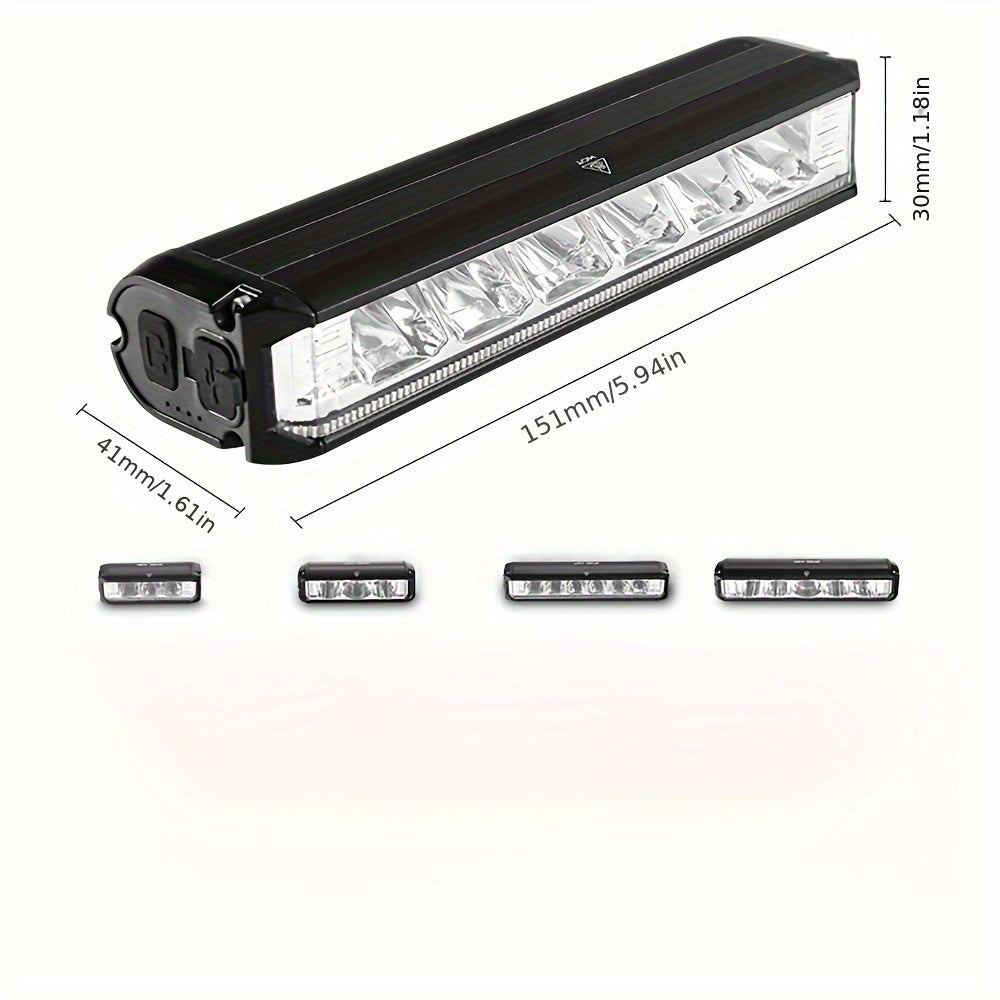 Super Bright LED Bike Light, USB Rechargeable Bike Headlight, Daytime Bike Light, Mountain Bike Off-Road Riding Commuting