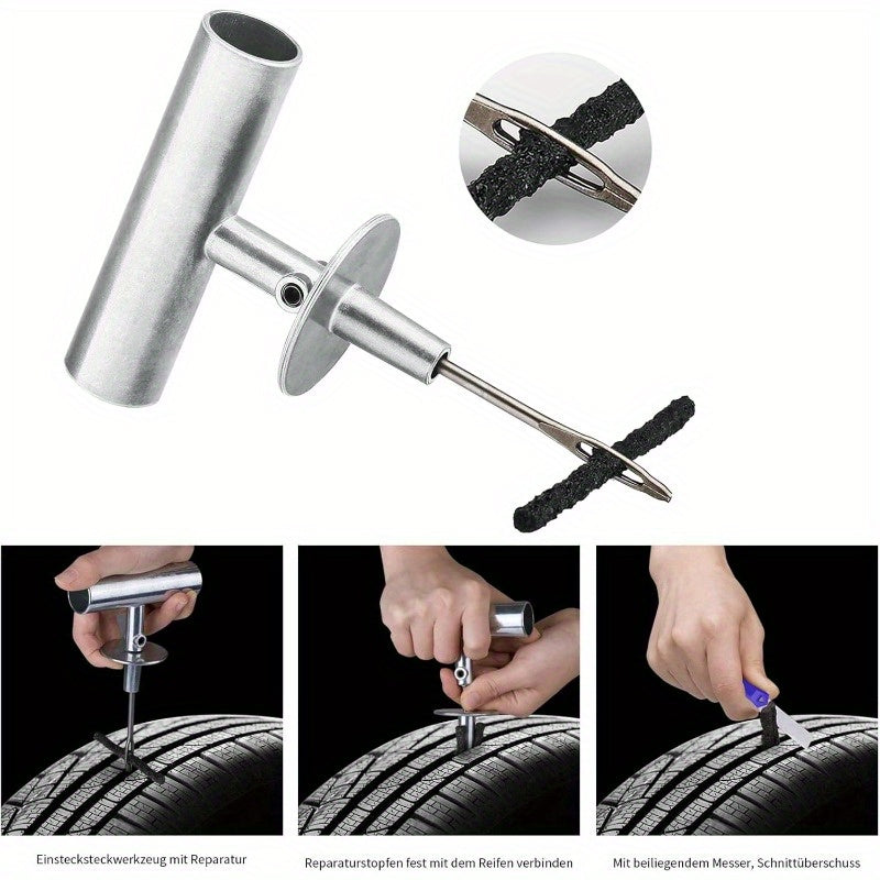 Tire Repair Kit 68pcs Heavy Duty Tire Plug Kit Universal Tire Repair Tools to Fix Punctures and Plug Flats Patch Kit for car Motorcycle Truck ARB ATV Tractor RV SUV Trailer