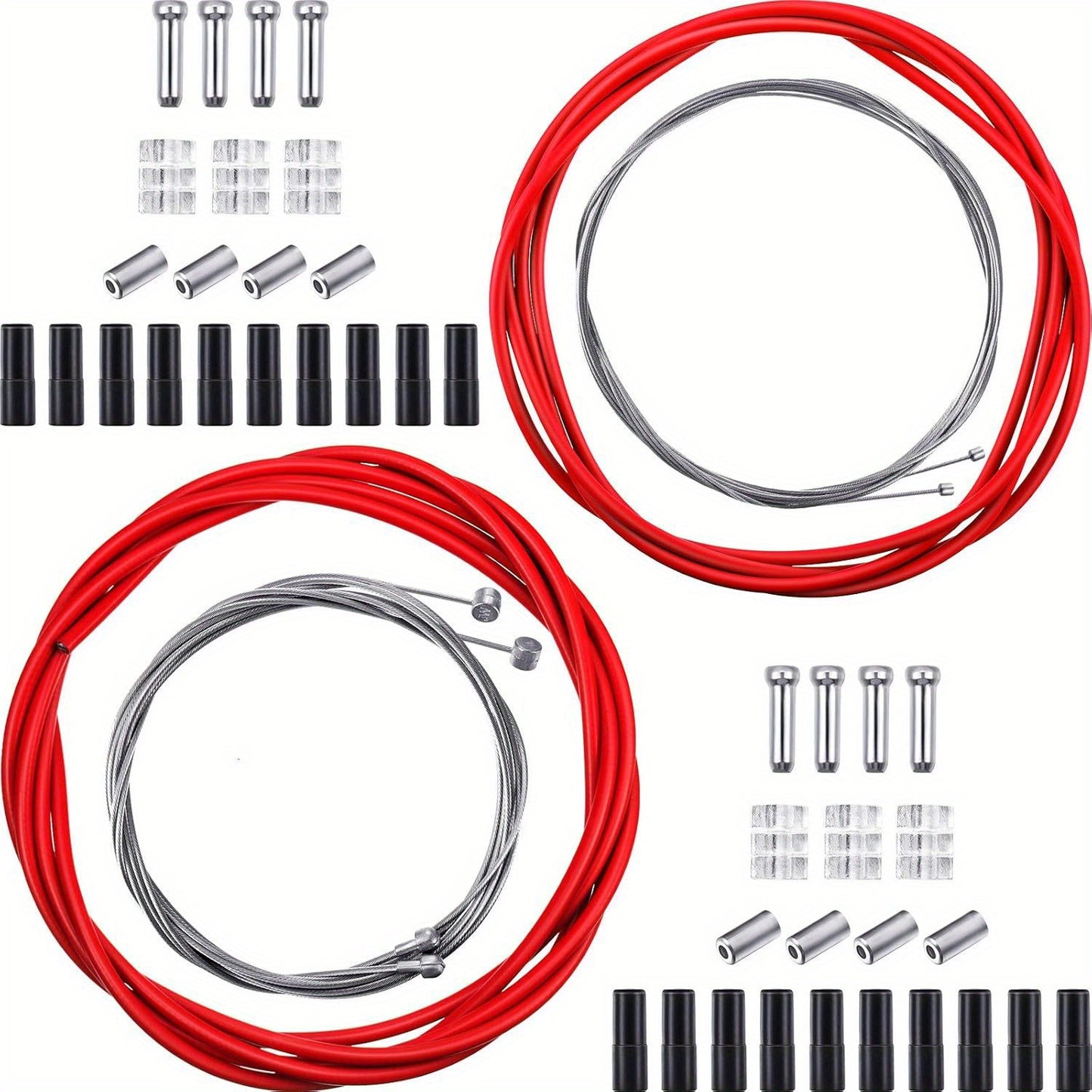 Universal Bike Kit Mountain Road Bike Universal Bicycle Transmission Line | Bicycle Shift Derailleur Cable and Brake Cable Kit for Repair
