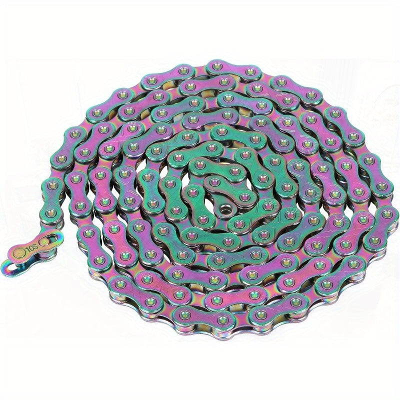 10 Speed 116 Links Bicycle Chain Silvery Golden 1 2x11 128Inch Compatible with 9 Speed