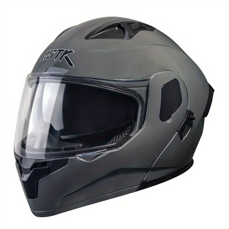 Stylish Men's Motorcycle Helmet with Face Shield -, Durable ABS Material