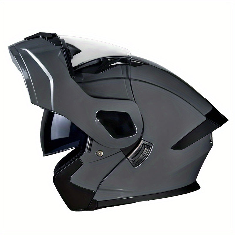 Stylish Men's Motorcycle Helmet with Face Shield -, Durable ABS Material