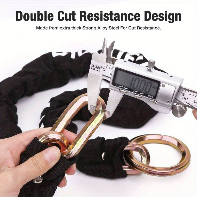 Heavy Duty Motorcycle Bike chain lock with 4 Keys, - 120cm\u002F393\