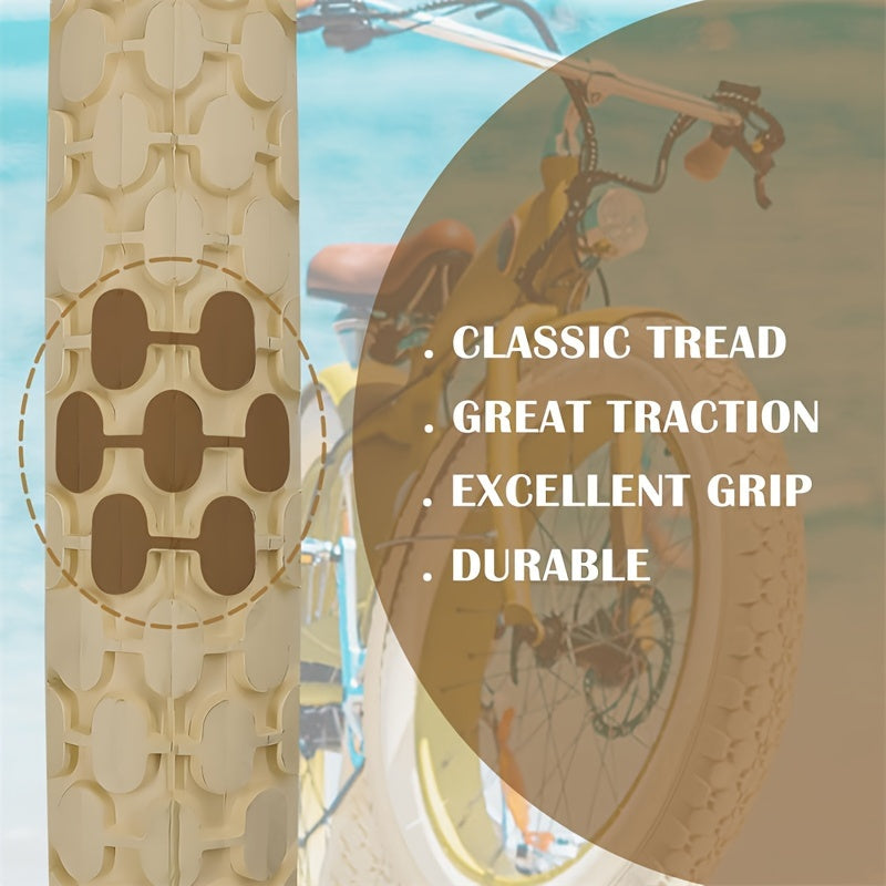 1pc/2pcs 26" Foldable Bike Tire 26 x 2.125 Inch Replacement Bicycle Tire Cream for city Bike Tire