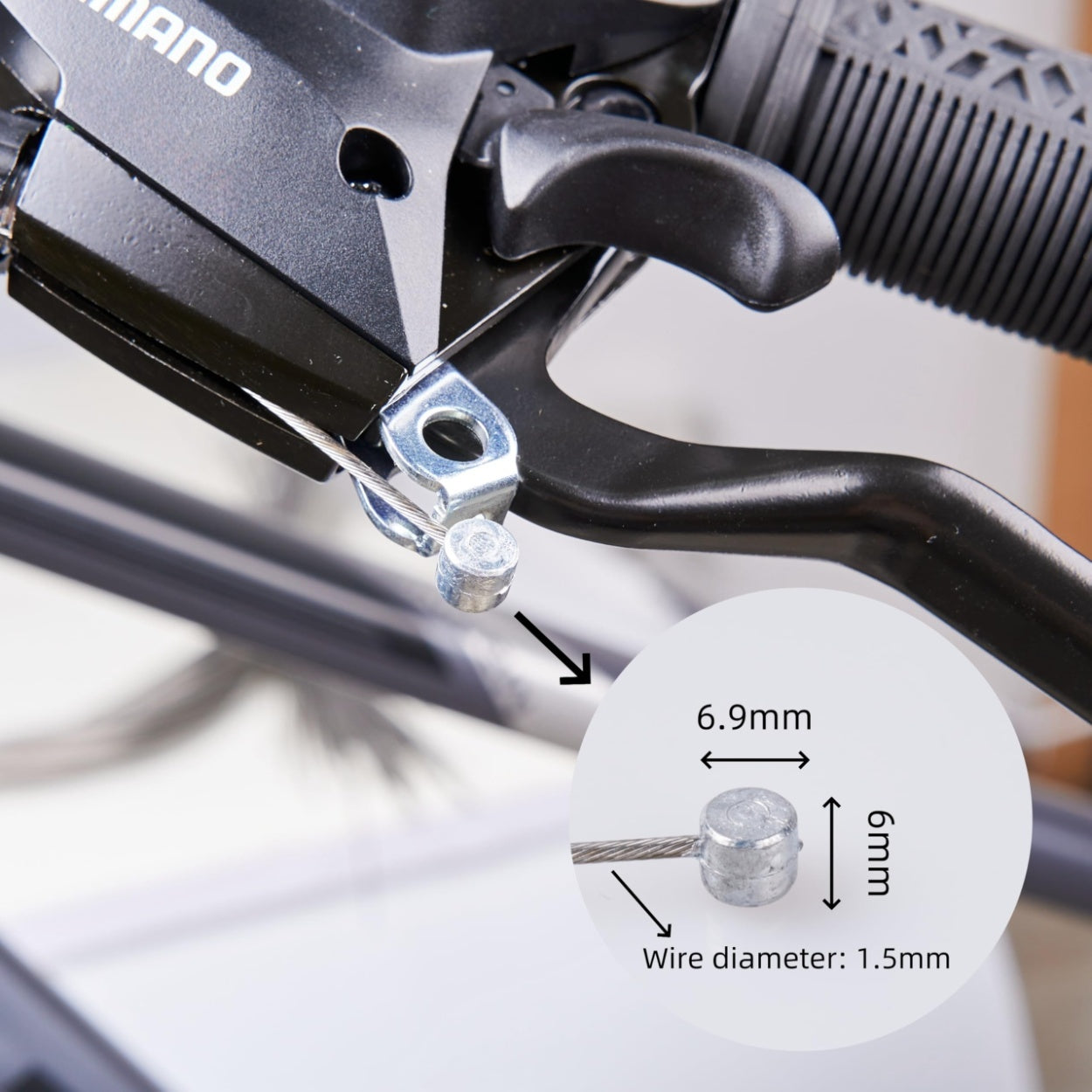 5pcs MTB Bicycle Brake Cable Set, Lead Core Inner Wire, Durable Silvery Bicycle Speed Line, with Fixed Gear Shifter for MTB and Road Bikes, The Cables Are Sturdy And Smooth for a Seamless Operation.