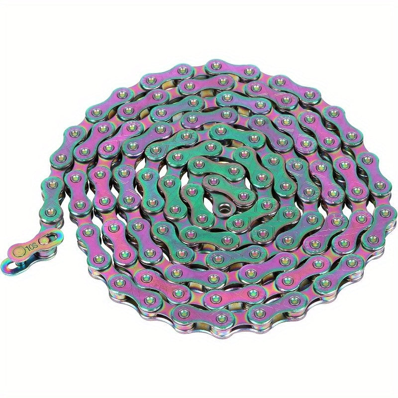 10 Speed 116 Links Bicycle Chain Silvery Golden 1 2x11 128Inch Compatible with 9 Speed