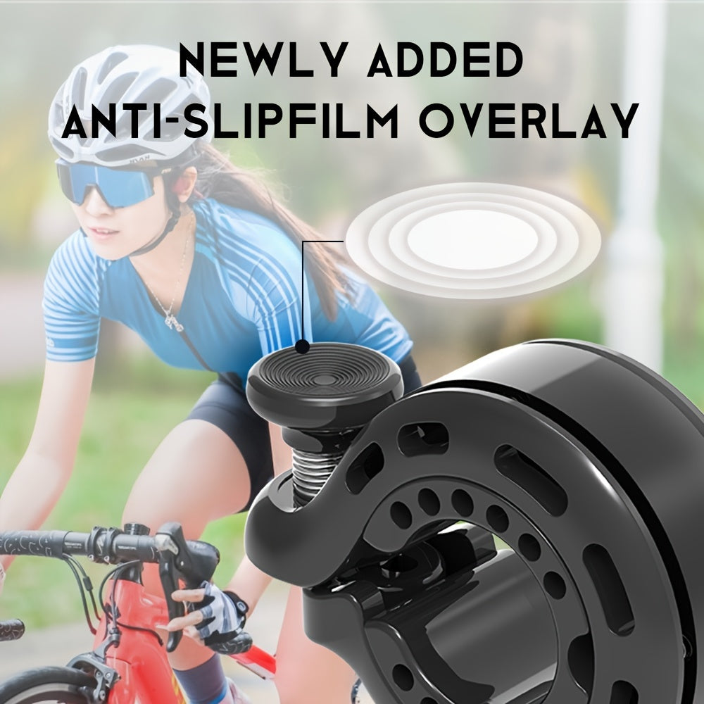 Ultra-Loud Aluminum Alloy Bike Bell - 110dB Modern Horn with Anti-Slip OAR Design, Easy Install Switch Clip, and Stable Mini Construction for MTB and Road Bicycles - Durable, Weather-Resistant, and Adjustable