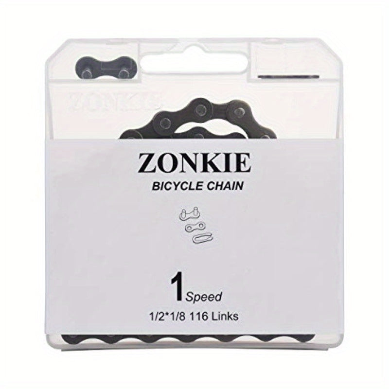 SingleSpeed Bicycle Chain 116 Links - Durable Non-Woven Mixed Color Design for Smooth Cycling Experience, Easy Maintenance & Enhanced Durability, Bicycle Accessories, Sleek Chain Design, Sturdy Link Construction