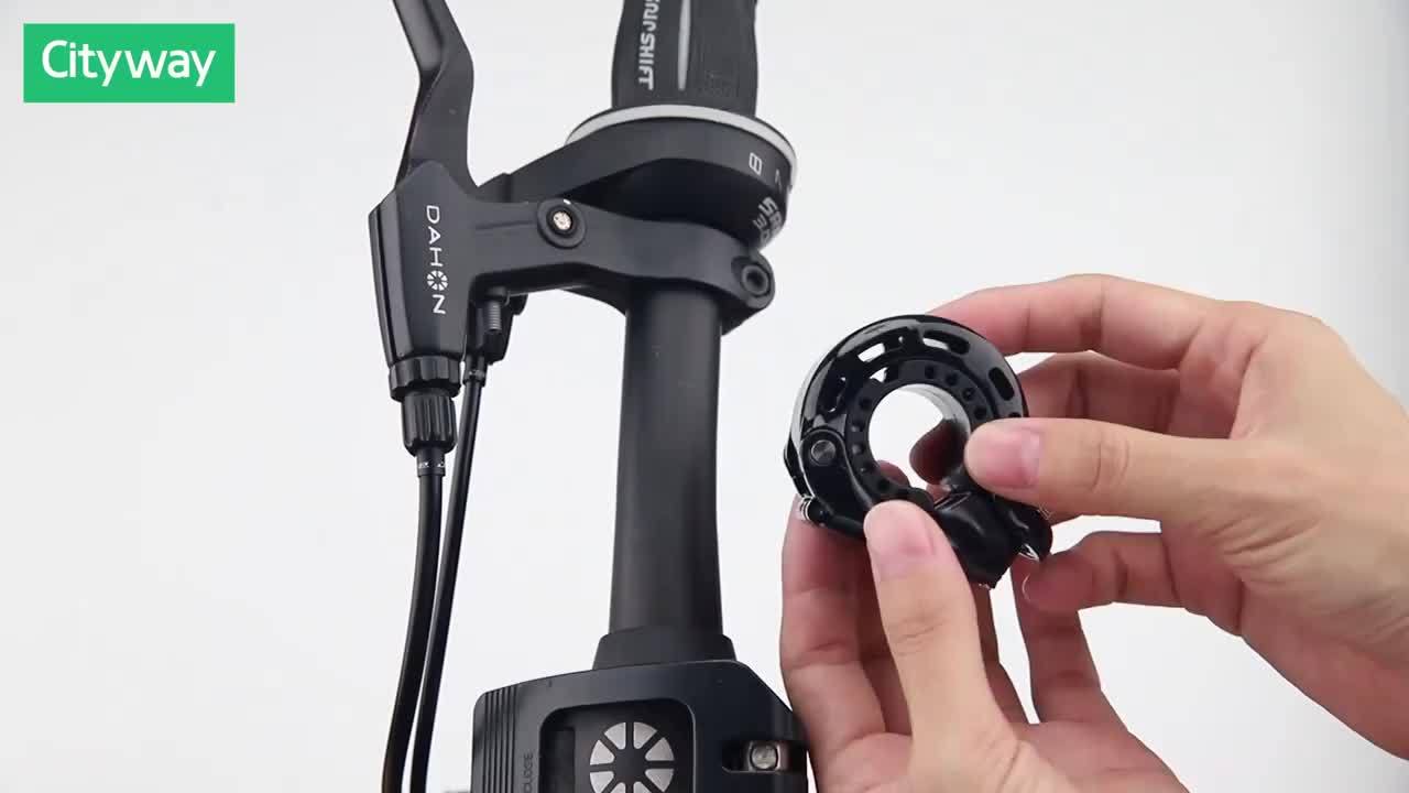 Mountain bike aluminum alloy bell, hidden Airtag bracket bell, thumb bell riding equipment compatible with 22.2-31.8mm handlebars