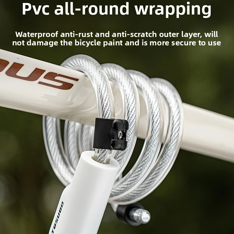 Anti-Theft Bike Lock TOSUOD Durable Aluminum Alloy Anti-Theft Bike Lock | Portable Security Cable Lock for Mountain & Road Bicycles, Electric Bikes & Accessories with 2 Keys