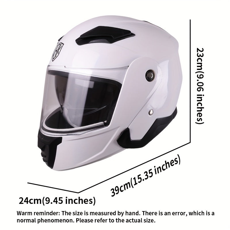 Bright White Helmet Bright White ABS Full Helmet | For Electric Scooter & Motorcycle, Do Not Soak Care Instructions, No Included Accessories, Ideal for White Motorcycles, Scooter Helmet H68