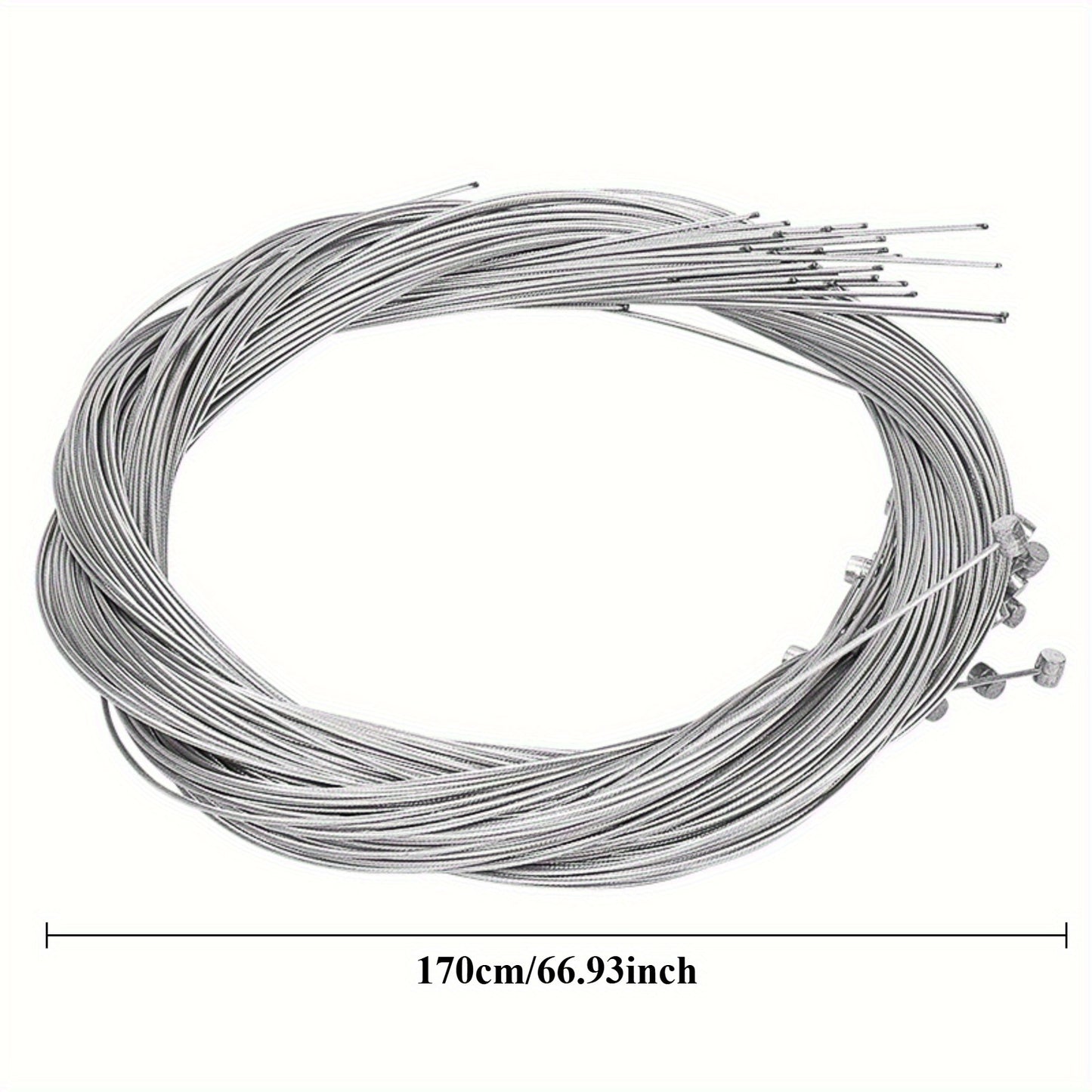 5pcs MTB Bicycle Brake Cable Set, Lead Core Inner Wire, Durable Silvery Bicycle Speed Line, with Fixed Gear Shifter for MTB and Road Bikes, The Cables Are Sturdy And Smooth for a Seamless Operation.