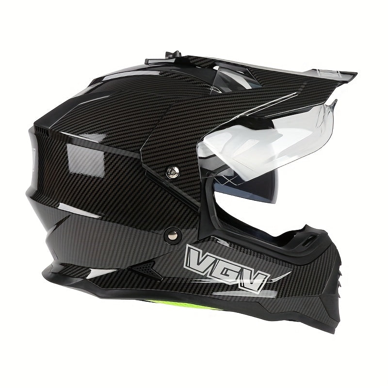 Unisex Motorcycle - All-Season Lightweight Design with Integrated Mirror Visor, Ventilation System & Ergonomic Fit for Men & Women Riding Off-Road Bikes