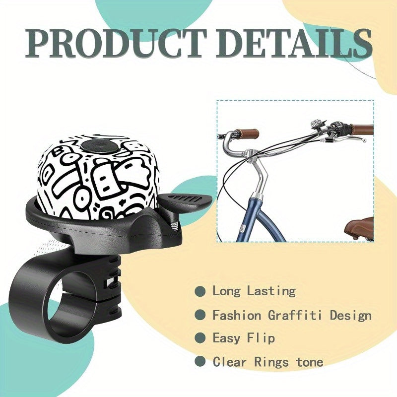 Welcome CSTZdef shopBike Bell 2 Pack Classic Bicycle Bell Loud Crisp Clear Sound Bicycle Bike Bell for s Road Bike Electric Bike Cruiser Bike Mountain Bike Bell Accories GraffitiIf you have any questions you can chat with us privately