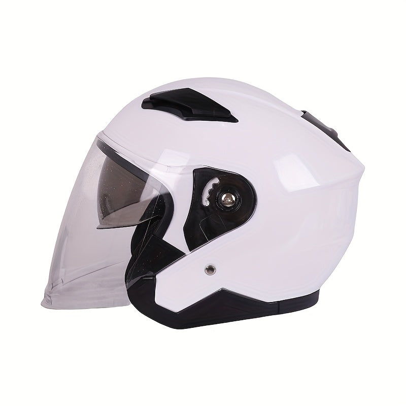 Bright White Helmet Bright White ABS Full Helmet | For Electric Scooter & Motorcycle, Do Not Soak Care Instructions, No Included Accessories, Ideal for White Motorcycles, Scooter Helmet H68