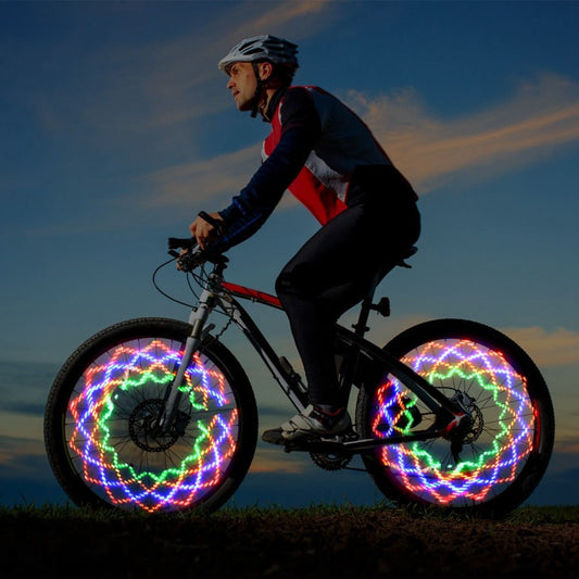 2pcs 32LEDs Patterns Cycling Lights Rainbow Wheel Tire Flash Lamp