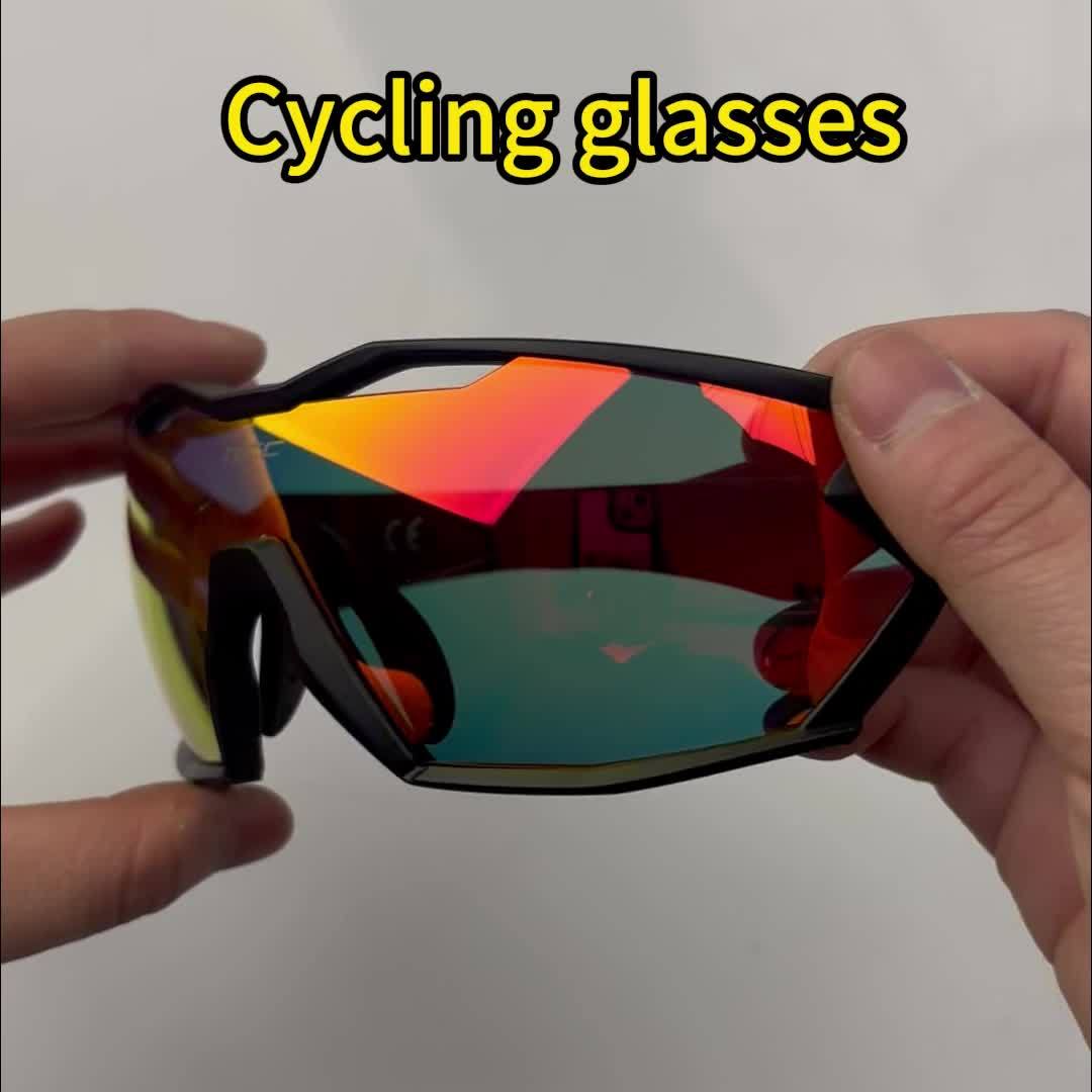 Lightweight Cycling Glasses NRC Unisex Cycling & Running Glasses | Lightweight TR Frame, Gradient Orange to Yellow Mirrored Lenses, Ergonomic Design - Durable PC Material, Cycling Accessories, Sleek Sports Eyewear, Highquality Eyewear