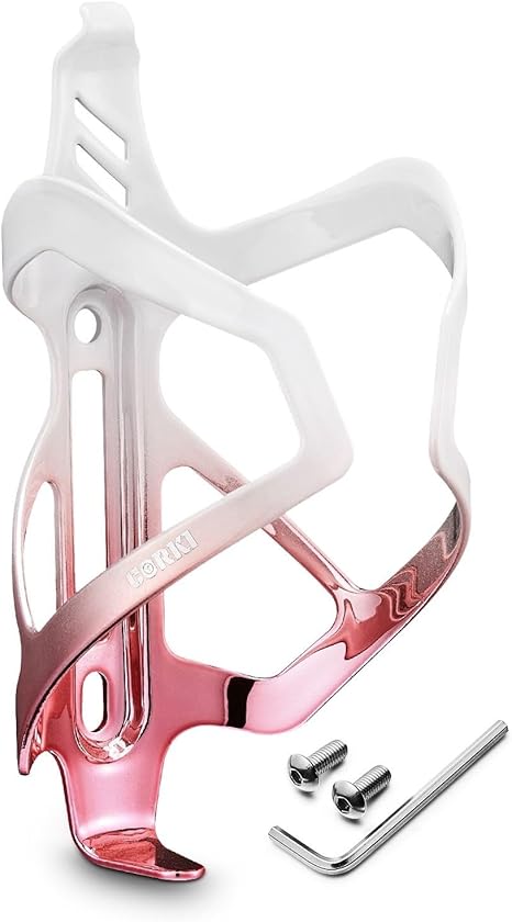 Heavy Duty Bike Water Bottle Holder, Lightweight Aluminum Cage Shockproof Design for Road Mountain Gravel Bikes, Holds 21-32 oz