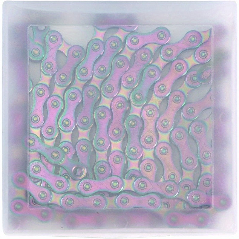 10 Speed 116 Links Bicycle Chain Silvery Golden 1 2x11 128Inch Compatible with 9 Speed