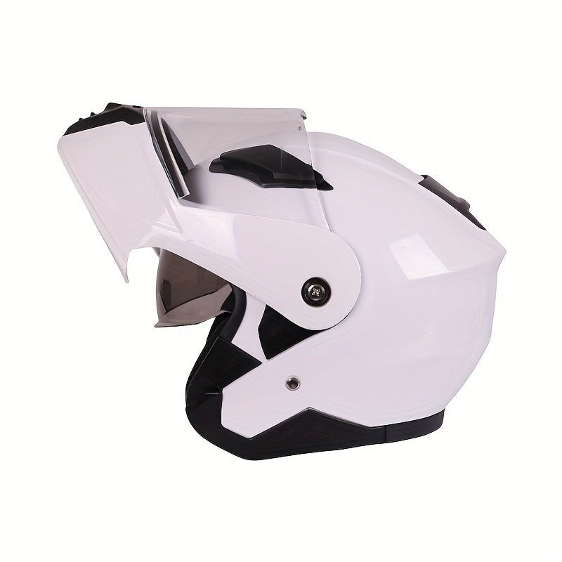 Bright White Helmet Bright White ABS Full Helmet | For Electric Scooter & Motorcycle, Do Not Soak Care Instructions, No Included Accessories, Ideal for White Motorcycles, Scooter Helmet H68