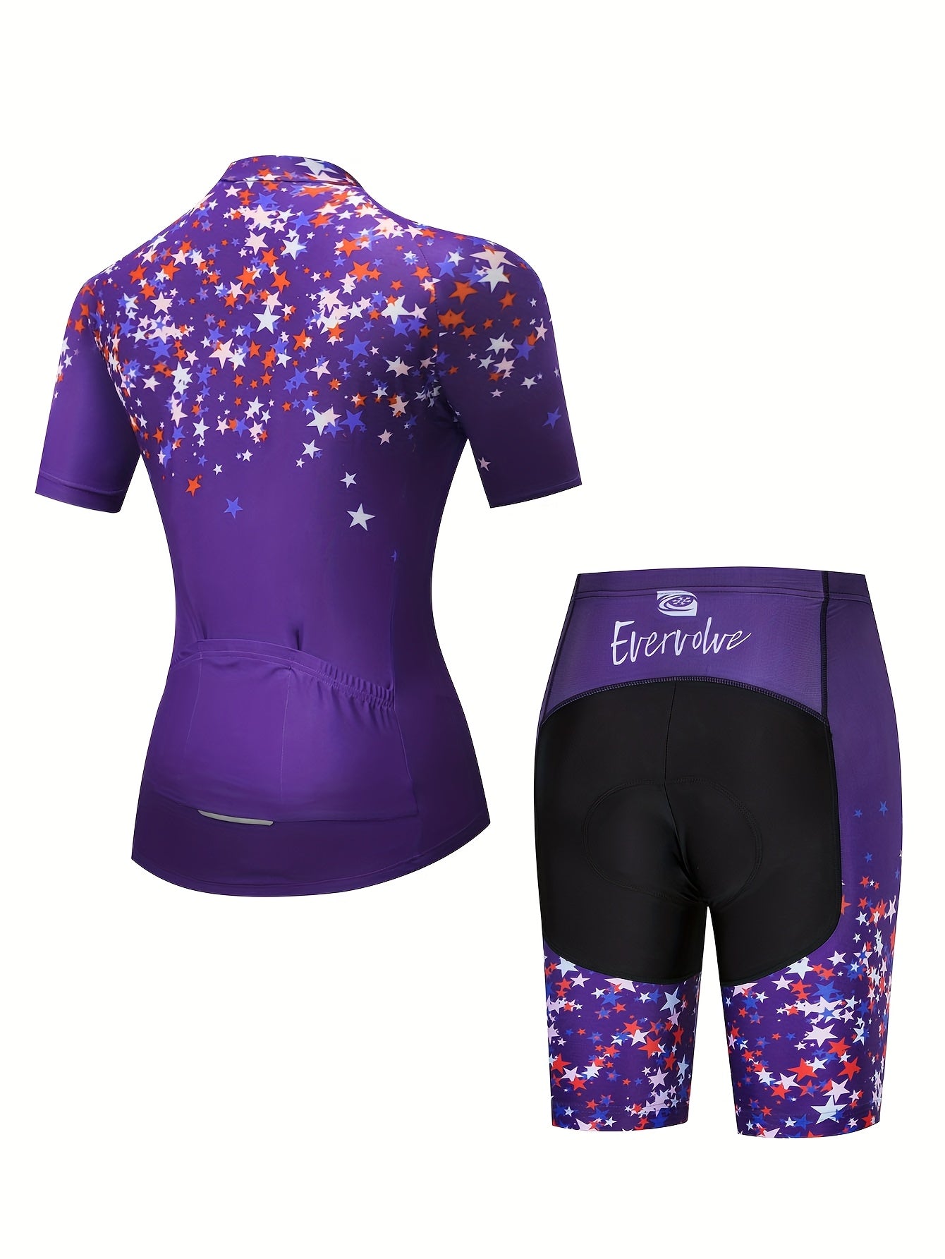 Summer New Women'S Short-Sleeved Cycling Clothes Dazzling Set Breathable Quick Drying Cycling Clothing