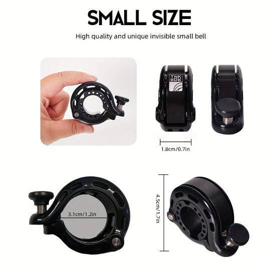 Ultra-Loud Aluminum Alloy Bike Bell - 110dB Modern Horn with Anti-Slip OAR Design, Easy Install Switch Clip, and Stable Mini Construction for MTB and Road Bicycles - Durable, Weather-Resistant, and Adjustable