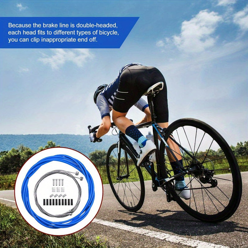 Universal Bike Kit Mountain Road Bike Universal Bicycle Transmission Line | Bicycle Shift Derailleur Cable and Brake Cable Kit for Repair