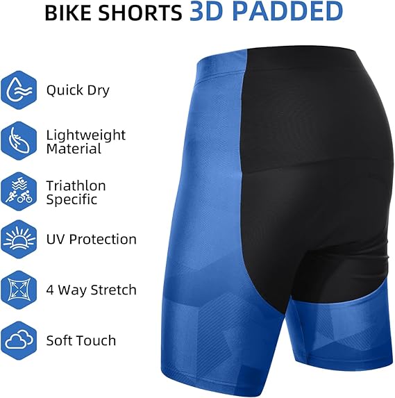 Cycling Jersey Mens Set Reflective Breathable Short Bike Clothing Quick-Dry Bicycle Shirts with 3D Padded Shorts