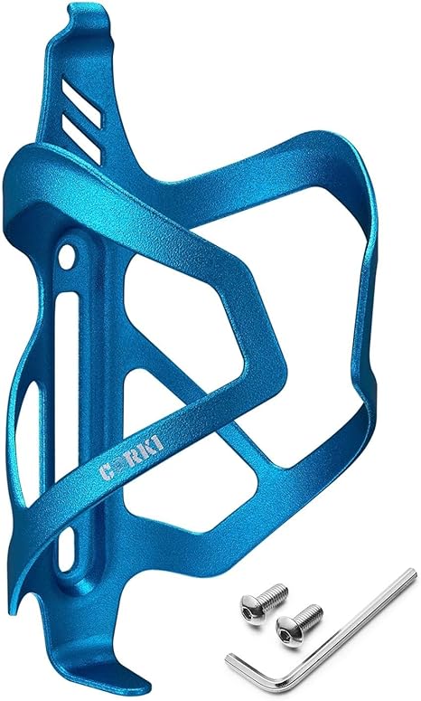 Heavy Duty Bike Water Bottle Holder, Lightweight Aluminum Cage Shockproof Design for Road Mountain Gravel Bikes, Holds 21-32 oz