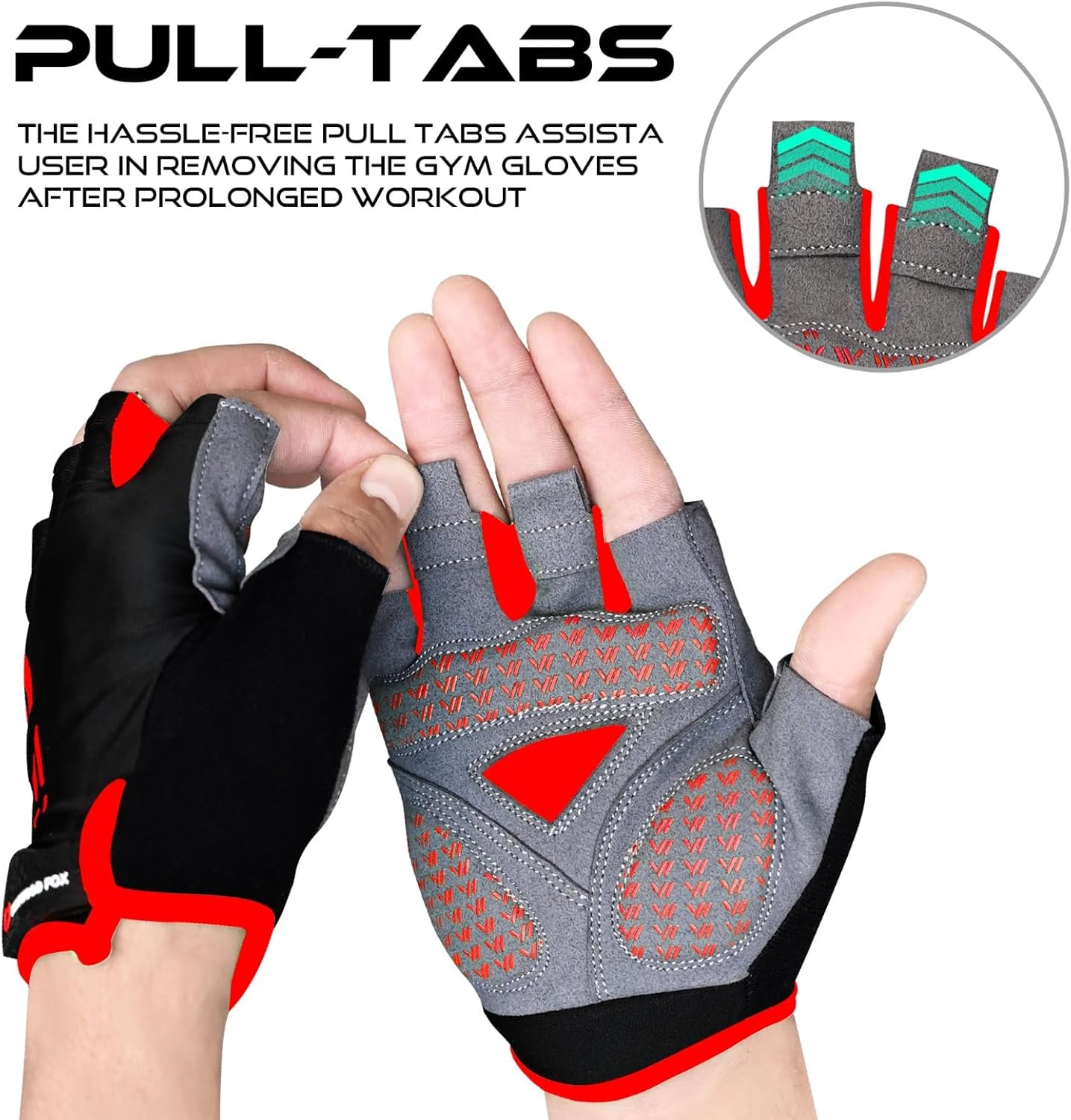 Cycling Gloves for Men Women,Half Finger Unisex Gel Padded Anti-Slip Mountain Bike Gloves, Breathable Shock Absorption Grip Palm Bicycle Summer Riding MTB Bike Gloves