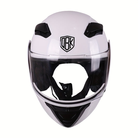 Bright White Helmet Bright White ABS Full Helmet | For Electric Scooter & Motorcycle, Do Not Soak Care Instructions, No Included Accessories, Ideal for White Motorcycles, Scooter Helmet H68