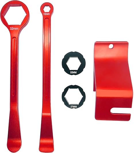 10mm/0.39''13mm/0.51''22mm/0.87''27mm/1.06''32mm/1.26''Tire Iron Lever Tool Spoon Motorcycle Tire Change Kit Wrench Set Bead Buddy Kit Tire Repair Tool for Bike EXC SX XC EXCF Dirt Pit Bike