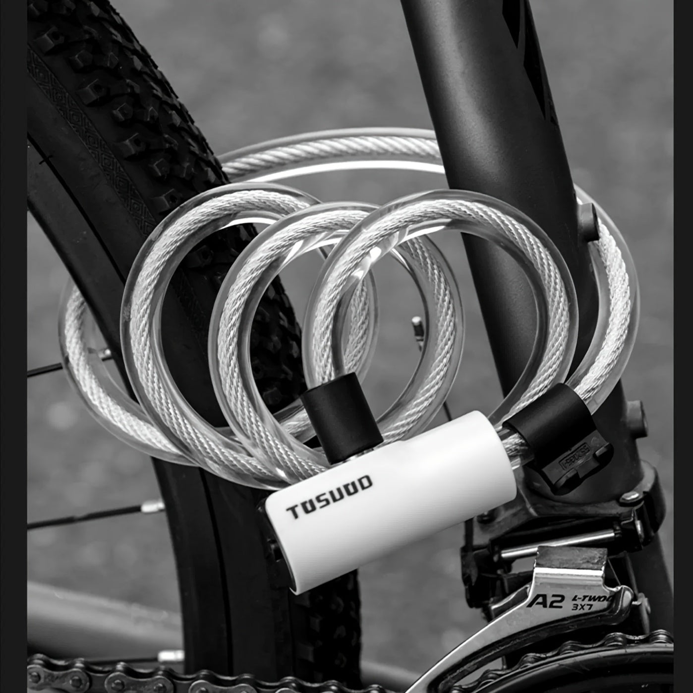 Anti-Theft Bike Lock TOSUOD Durable Aluminum Alloy Anti-Theft Bike Lock | Portable Security Cable Lock for Mountain & Road Bicycles, Electric Bikes & Accessories with 2 Keys