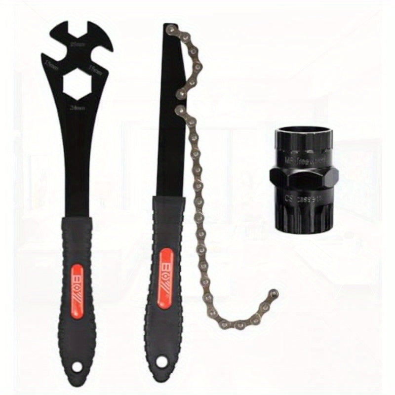 bike repair tool Bike Repair Tool Set Freewheel and Cassette Removal Kit with Chain Whip Pedal Wrench Mountain Road Bicycle Maintenance Tools bike repair tool
