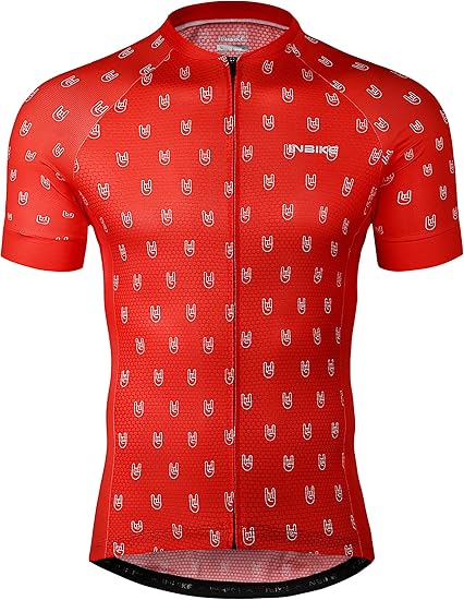 Mens Cycling Jersey 3 Rear Pockets Moisture Wicking Short Sleeve Quick Dry Reflective Biking Shirts