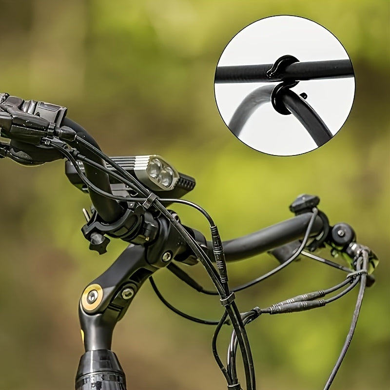 Bicycle Brake Cable Set, Bicycle Brake Cable Rear Set, Bicycle Brake Cable Inner Cable Set with 2 V Brake Manifold (90 Degrees), Mounted End Caps, for Mountain Bike, Road Bike, Bicycle