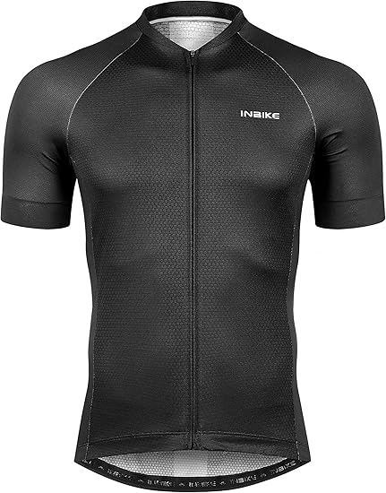 Mens Cycling Jersey 3 Rear Pockets Moisture Wicking Short Sleeve Quick Dry Reflective Biking Shirts