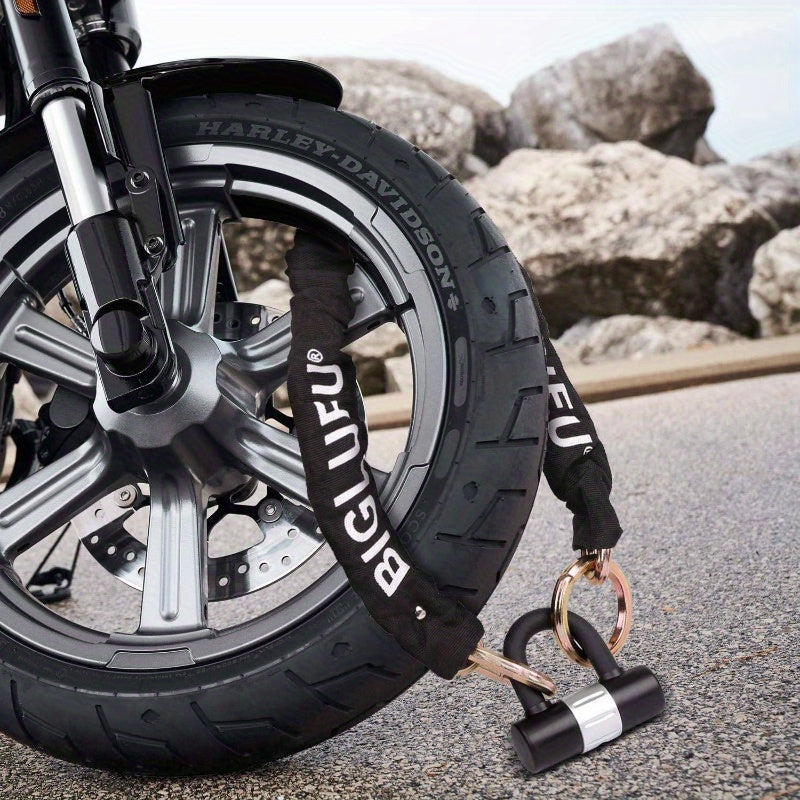 Heavy Duty Motorcycle Bike chain lock with 4 Keys, - 120cm\u002F393\
