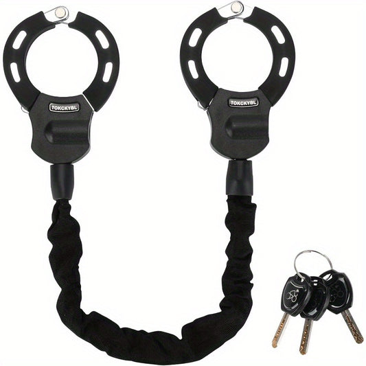Heavy Duty Scooter Lock 37.01inch x 6mm Anti-Theft Chain Lock with 3 Keys, Weatherproof and Anti-Shear for Electric Scooters, Bikes, Motorcycles, Bike Security, Durable Design, Antisheer Lock, Secure Locking Mechanism, Urban Commuters