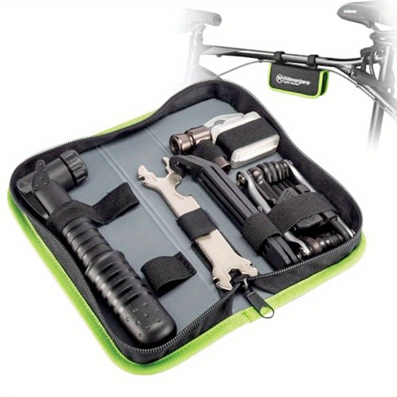 Kilimanjaro Cycle Series 40pcs Bicycle Tool Repair Kit in Zip Pouch Tire Levers Wrenches 910549ECE Black