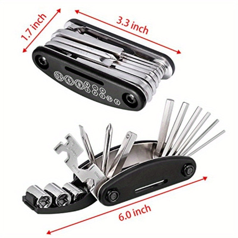 MultiFunction Bike Bicycle Cycling Mechanic Repair Kit with 3pcs Bike Tire Lever 5pcs Tyre Patches 1pc Tire Rasp Work Bag