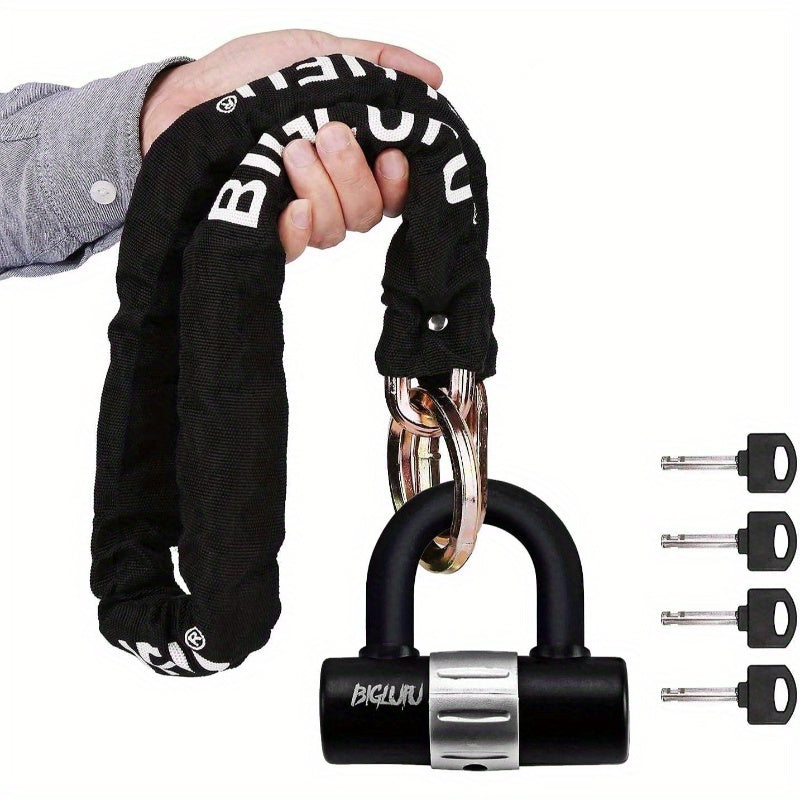 Heavy Duty Motorcycle Bike chain lock with 4 Keys, - 120cm\u002F393\
