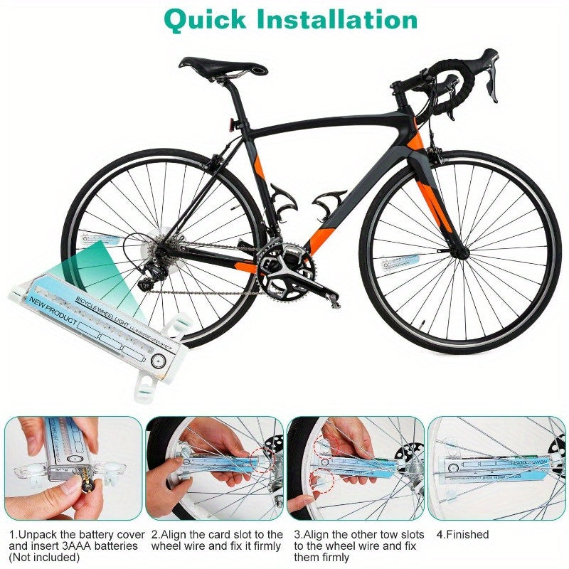 2pcs 32LEDs Patterns Cycling Lights Rainbow Wheel Tire Flash Lamp