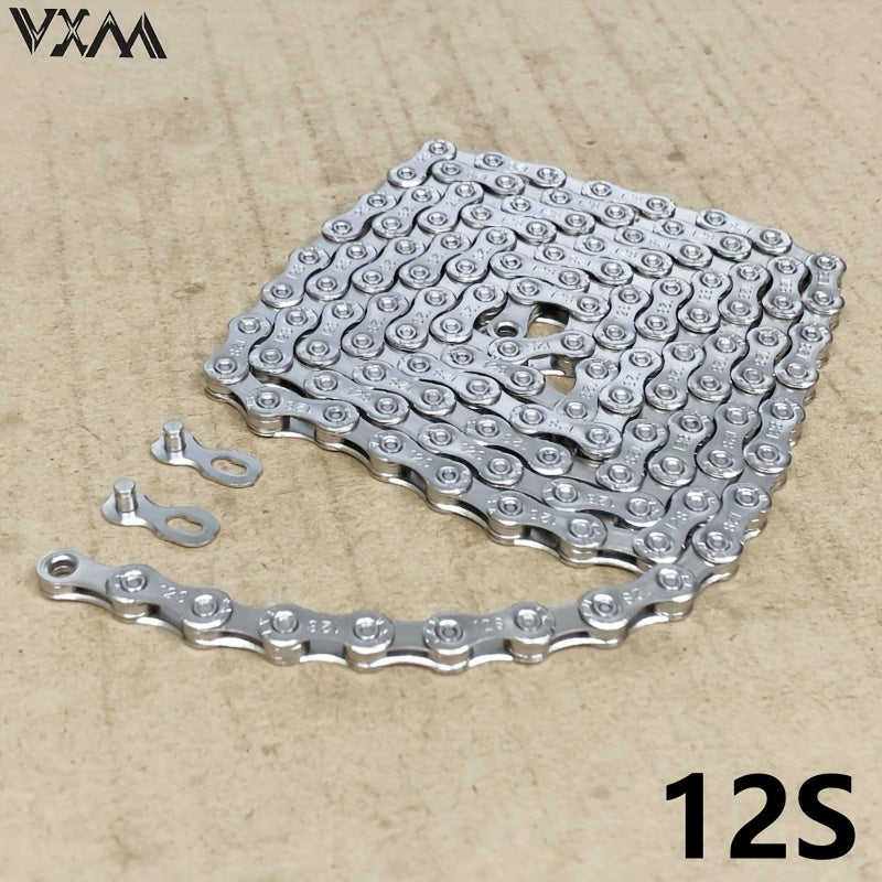 Chain for Bicycles, Suitable for 12-Speed, 126 Links, Compatible with Mountain and Road Bikes, Supports Up to 36 Speed Gears, Smooth Shifting Bicycle Transmission Parts