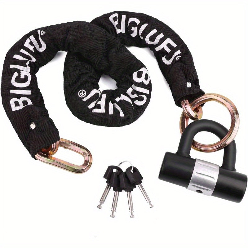 Heavy Duty Motorcycle Bike chain lock with 4 Keys, - 120cm\u002F393\