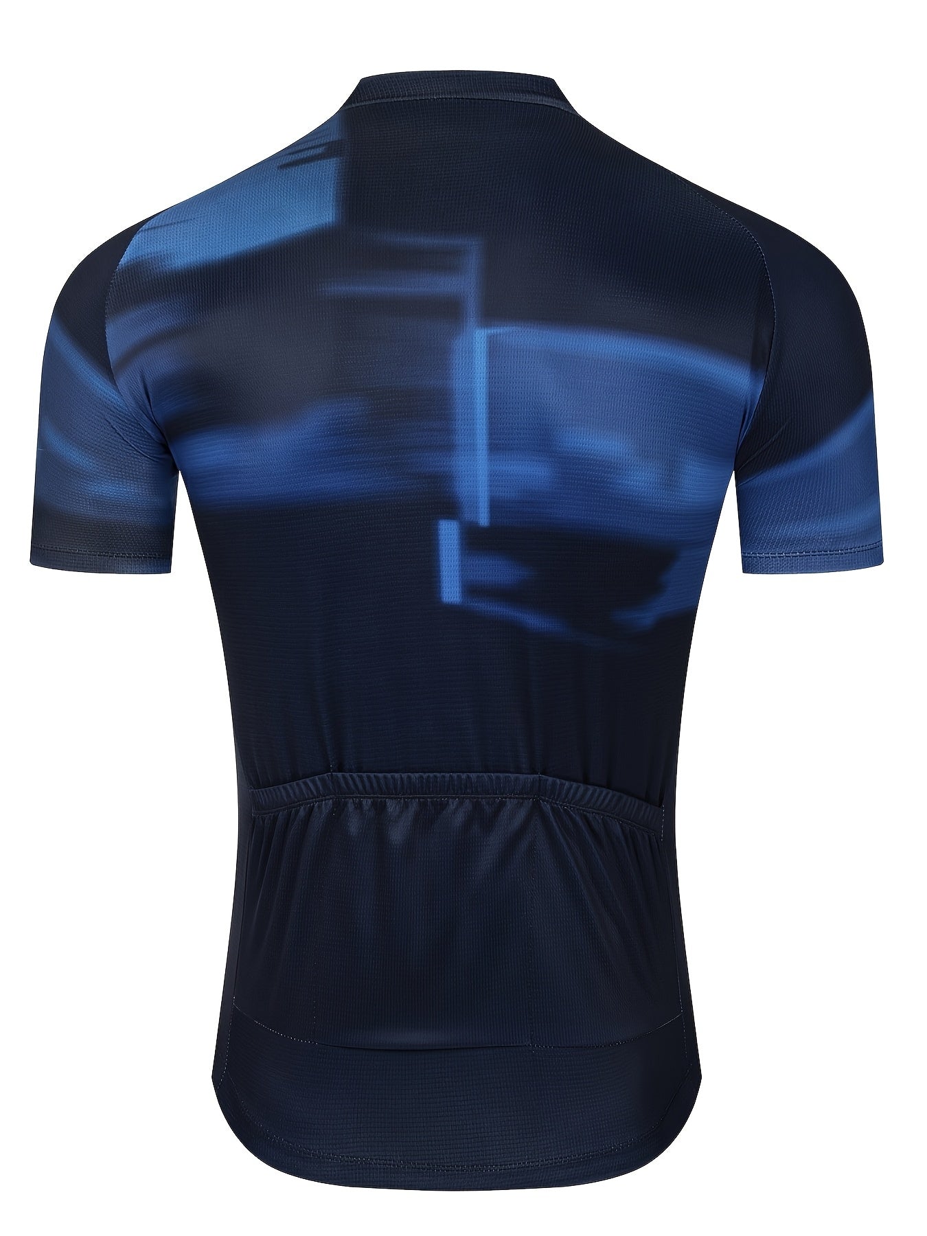 STRAVA Team Edition Summer Cycling Jersey - Breathable Moisture-Wicking Short Sleeve with Zipper Closure, Geometric Blue & Black Design for Road, Mountain Biking - Unisex Regular Fit Outdoor Sports Top, Cycling Accessories, Highquality Fabric