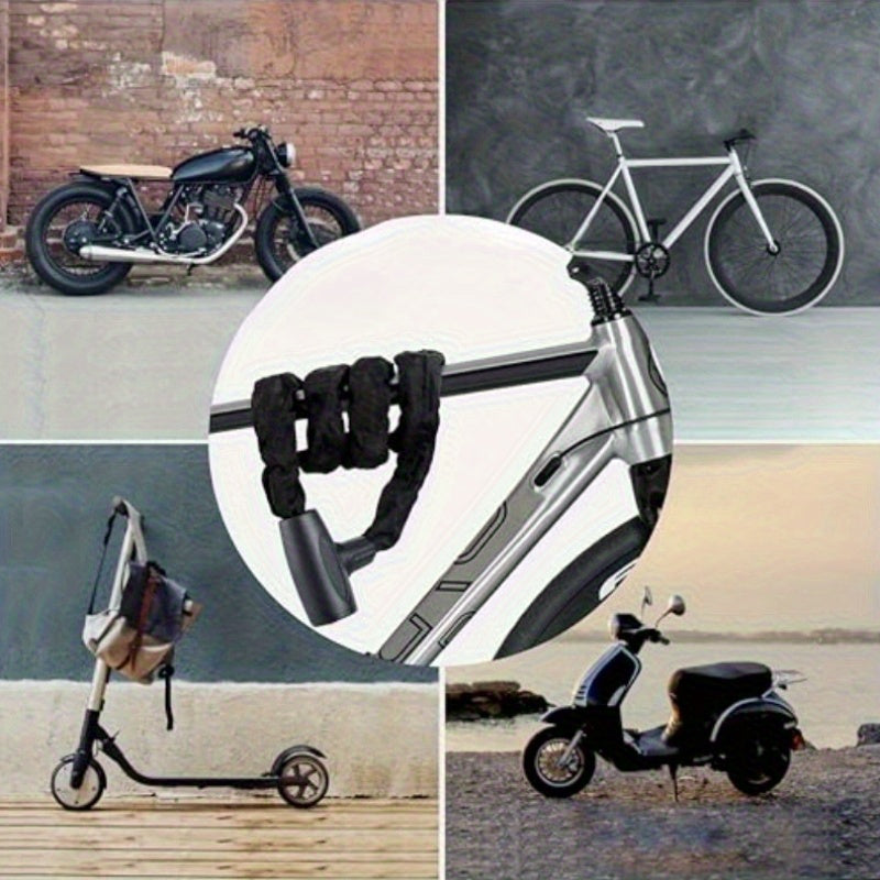 Lock Bike Bike Chain Bike Lock Cycle Lock Heavy Duty Bike Lid Stainless Steel Anti Saw Chain Lock Black 1.1m 43.31inch
