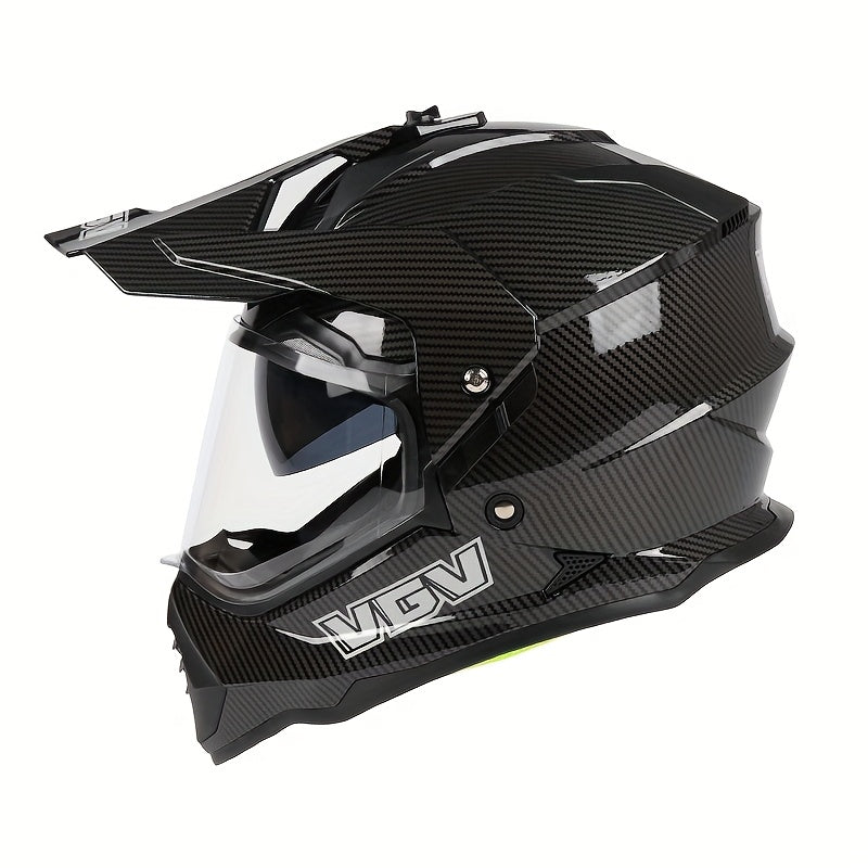 Unisex Motorcycle - All-Season Lightweight Design with Integrated Mirror Visor, Ventilation System & Ergonomic Fit for Men & Women Riding Off-Road Bikes
