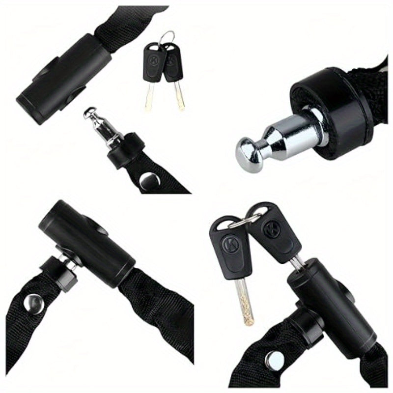 Lock Bike Bike Chain Bike Lock Cycle Lock Heavy Duty Bike Lid Stainless Steel Anti Saw Chain Lock Black 1.1m 43.31inch